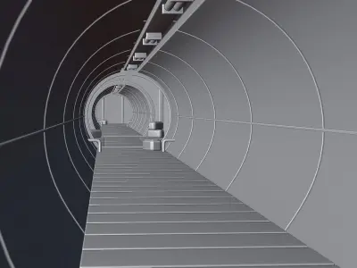 Sci-Fi Tunnel-Blender Eevee 3D model