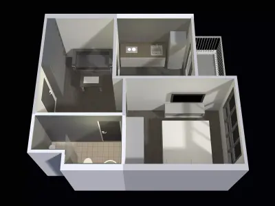 Apartment room 25-71 3D model