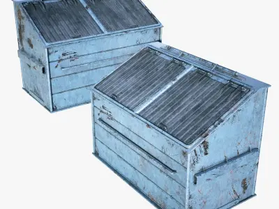 Bin Container Low-poly 3D model