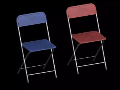  Folding Chair 01 Low-poly 3D model