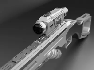 Sci-Fi Rifles Game Asset 3D Model 3D model