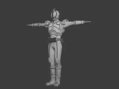 Kamen Rider FAIZ Complete Edition with Axel Form  Low-poly 3D model