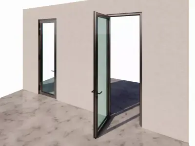 Generic Single Leaf  Outward Swing Door 3D model