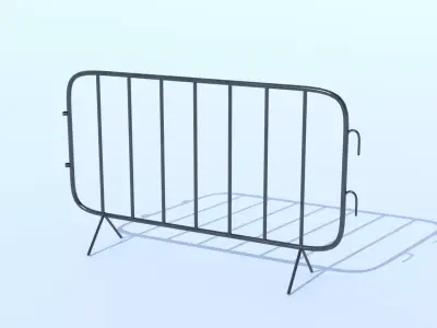 Low poly Fence PBR Game-ready Low-poly 3D model