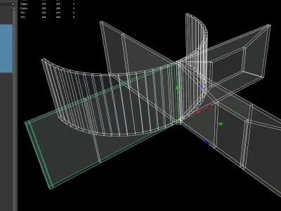 Interior old wall- modular  Low-poly 3D model