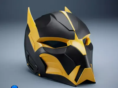 Cyber Cat Sci-fi Mask 3D print model