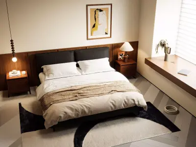 Master bedroom 3D model 3D model