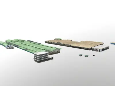 Industry factory building indofood indonesian Low-poly 3D model