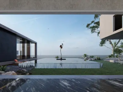  Modern beach villa Lumion n Revit free basic furniture 