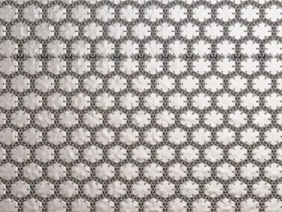 Silver Metal Mesh Transparent PBR Seamless Texture