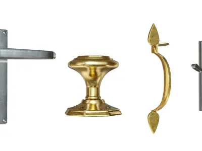 Door Handle 3D Model Set 3D model