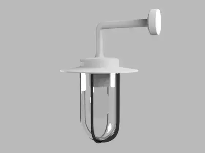 Lamp 1 wall light with glass shade 3D model