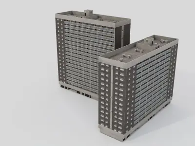 Hutcheon Court Apartment Building Low-poly 3D model