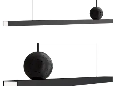 GUSTEN pendant light with ball hanging from it 3D model