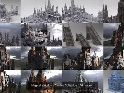 Magical Kingdoms Castles Collection  3D Model Pack
