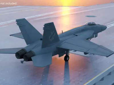  FA-18E Super Hornet Fighter Jet Rigged 
