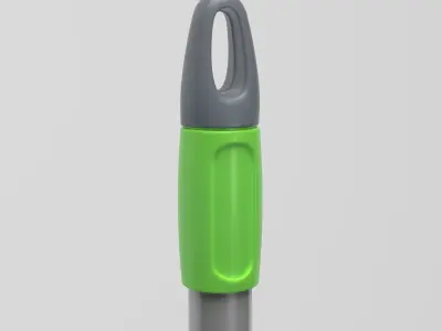 Lowpoly Plastic Mop with Rubber Blade for Floor Wipe 3D model