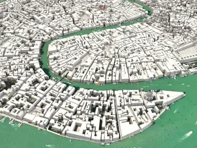 Cityscape Venice Italy 3D model