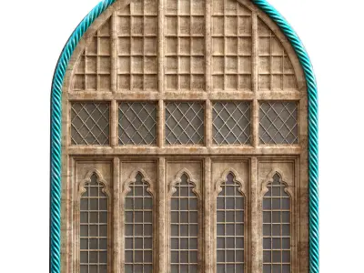 old turkish door set 133 Low-poly 3D model