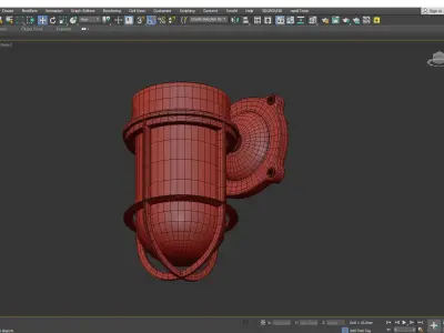 TOLSON CAGE WALL SCONCE Low-poly 3D model