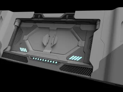 Broadcast Door Opening 3D model