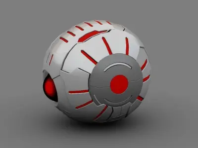 Ball Droid rigged- animated character 3D model purchase