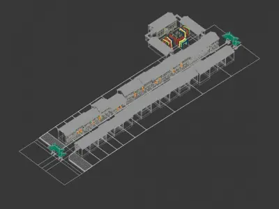 Chinese Creek reed scene 3D model
