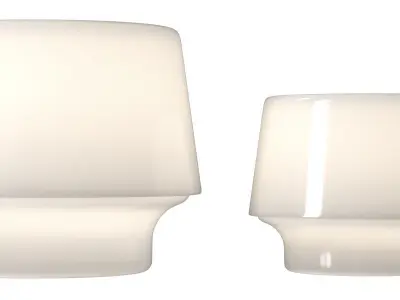 Cosy White Table Lamp 3D model