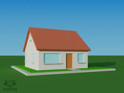 20 LowPoly houses Low-poly 3D model