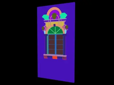Classic 9 window 3D model