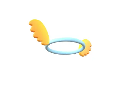 Angel Halo v3 006 Low-poly 3D model