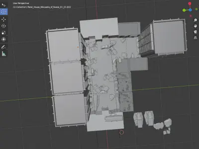 TDM MAP FOR MULTIPLAYER GAMES Low-poly 3D model