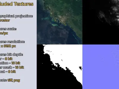 Port Moresby Papua New Guinea City Landscape 3D Model 3D model