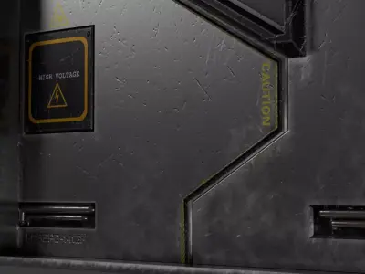 Sci-Fi Airlock Door 3D model