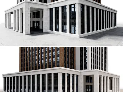 Skyscraper03 NewYork-Style Low-poly 3D model