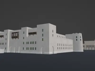 Map of Mascat National Museum of Oman Side Low-poly 3D model