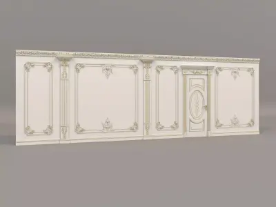 Wall Molding in Classic French style 40 3D model