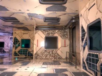 Sci-Fi Interior 501 Low-poly 3D model