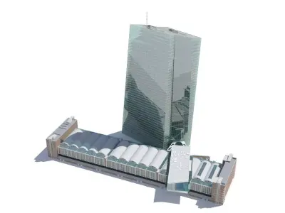 European Central Bank Building 3D model