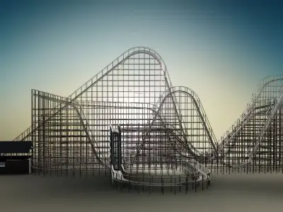 Rooler coaster requested by  Isaac Okosun Free 3D model