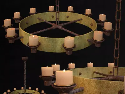 Antique chandelier 3D model purchase