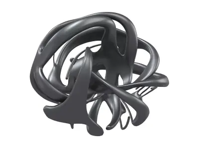 Abstract Circle v3 003 Low-poly 3D model