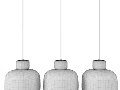 Woud Stone Pendant Light 3D model