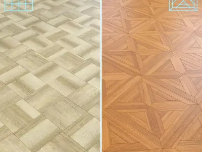 Parquet - Laminate - Wooden floor 2 in 1 Low-poly 3D model 53