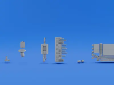 Low poly sci fi assets Low-poly 3D model