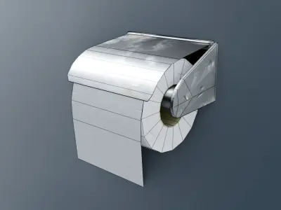Dirty Toilet Paper Low-poly 3D model