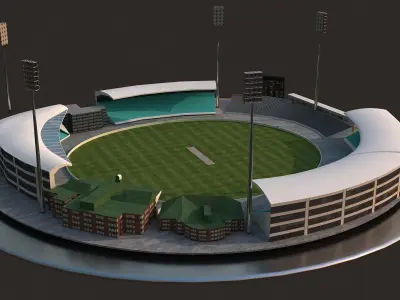 Sydney Stadium Low-poly 3D model