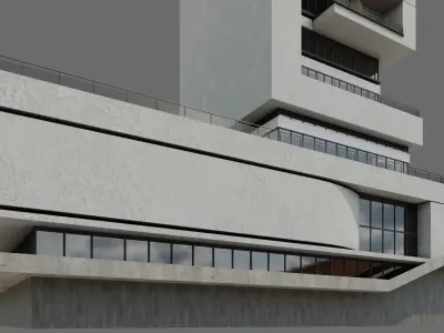 High-Rise building ID009 3D model
