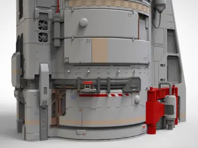 sci fi observation post 3D model