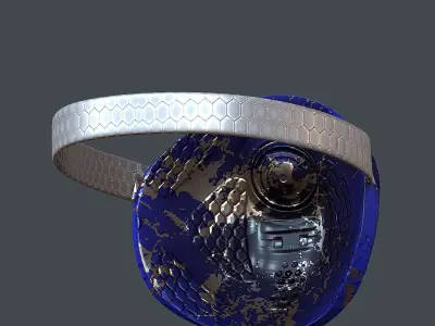 Gas mask helmet 3d model scifi Low-poly Low-poly 3D model 15